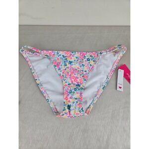 Xhilaration Womens Floral Cheeky Bikini Bottoms Multicolor Double Strap Size M